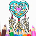Coloring Book: Heart Dreamcatcher